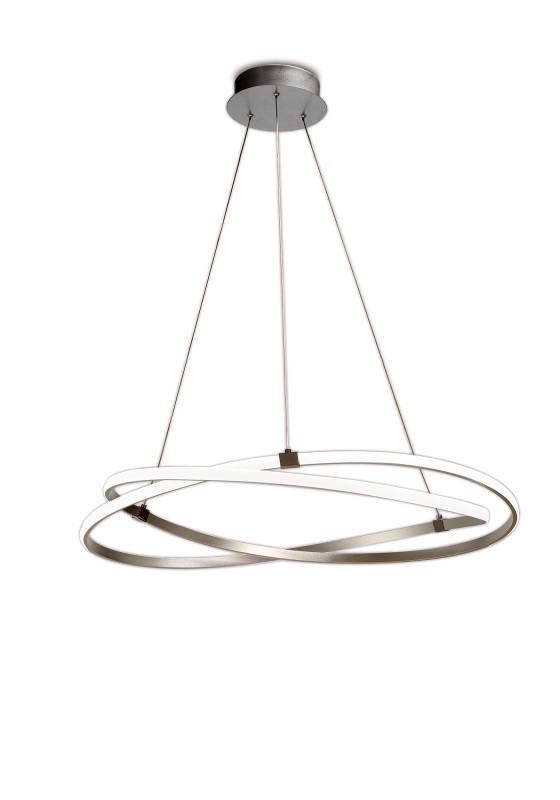 Pendant 60W LED 3000K, 4500lm, Dimmable Silver/Polished Chrome/W - Click Image to Close
